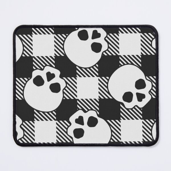 Item preview, Black and White Skull Buffalo Plaid — Gothic Spooky Plaid Seamless Pattern designed and sold by LYAN-STORE.