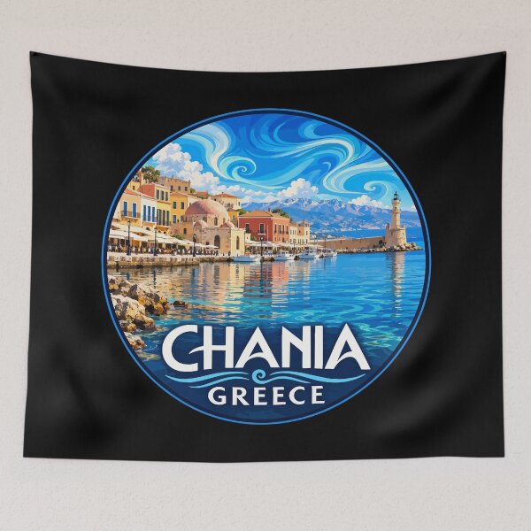 Item preview, Chania Crete Greece Trippy Art designed and sold by TomFrontierArt.