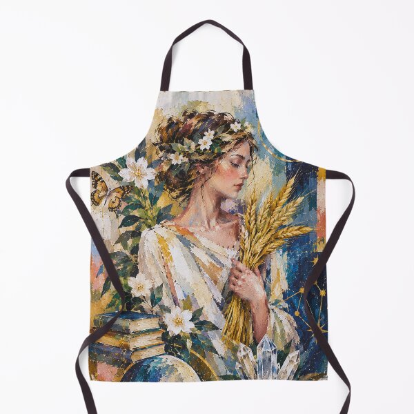 Item preview, Virgo Zodiac Painting – Mystical Maiden Cosmic Art designed and sold by GalleryKauffeld.