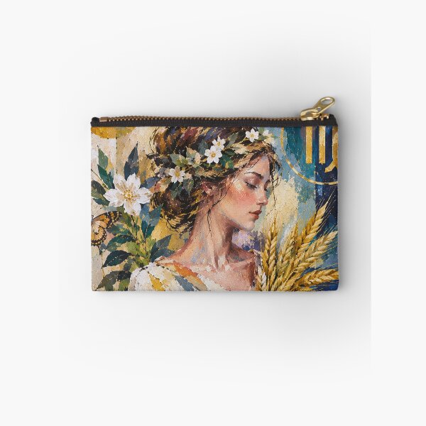 Item preview, Virgo Zodiac Painting – Mystical Maiden Cosmic Art designed and sold by GalleryKauffeld.