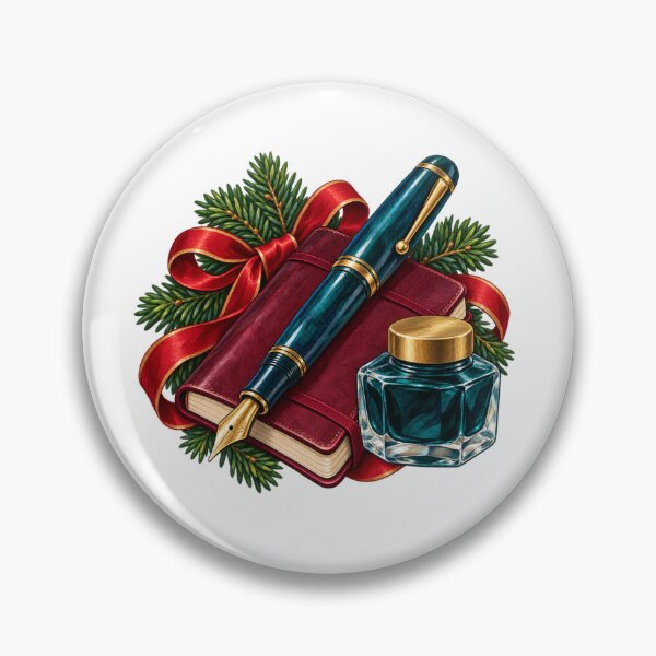 Item preview, Christmas Fountain Pen, Journal and Ink designed and sold by Be-Smart-Art.