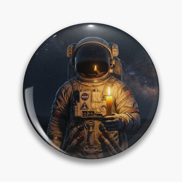 Item preview, Cosmic Solitude: Astronaut Holding Candle in Dark Galaxy Desert designed and sold by Rain-Road.