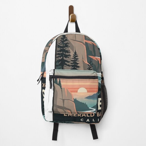 Item preview, Eagle Falls Emerald Bay State Park Lake Tahoe Vintage Travel Poster Sticker designed and sold by DetourDgn.