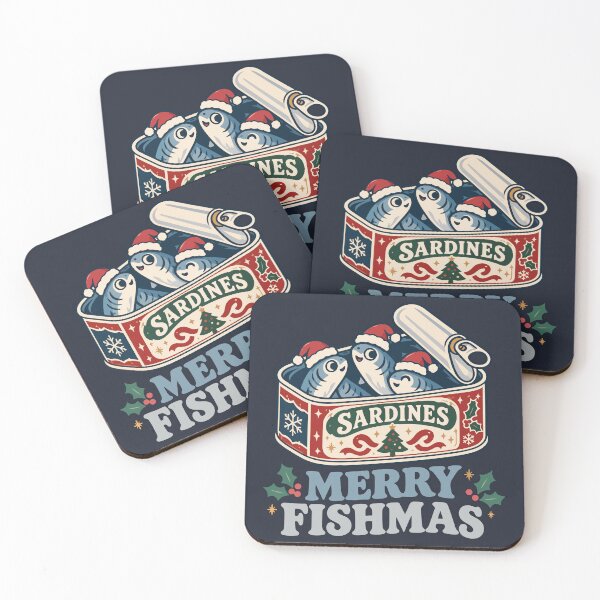 Item preview, Funny Christmas Sardine Can – Merry Fishmas Retro Holiday Fish Design designed and sold by Skryp-art.