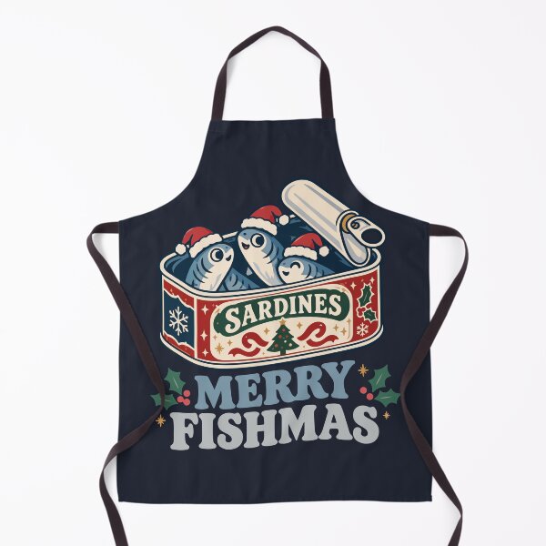 Item preview, Funny Christmas Sardine Can – Merry Fishmas Retro Holiday Fish Design designed and sold by Skryp-art.