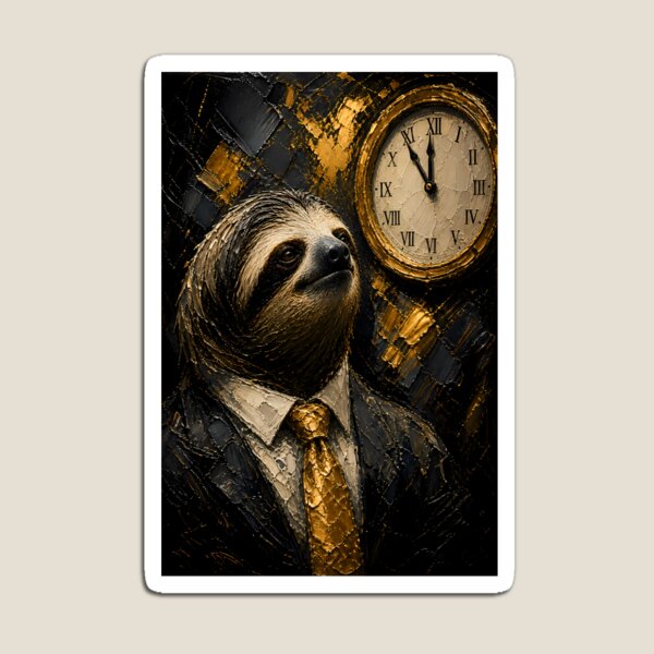 Item preview, Patient Business Sloth Dark Mood Art designed and sold by Vista Atelier.