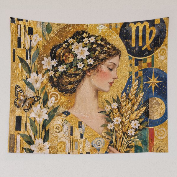Item preview, Virgo Zodiac Painting – Celestial Maiden Astrology Art designed and sold by GalleryKauffeld.