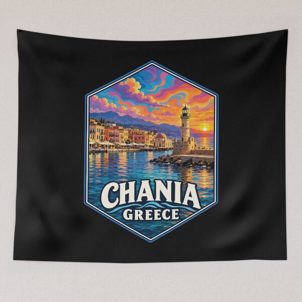 Item preview, Chania Crete Greece Trippy designed and sold by TomFrontierArt.