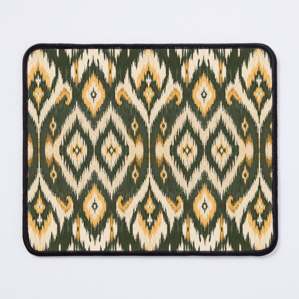Item preview, Seamless Ikat Geometric Pattern, Traditional Olive Green Ethnic Diamond Motif Background designed and sold by Jeffrey-Jeffrey.