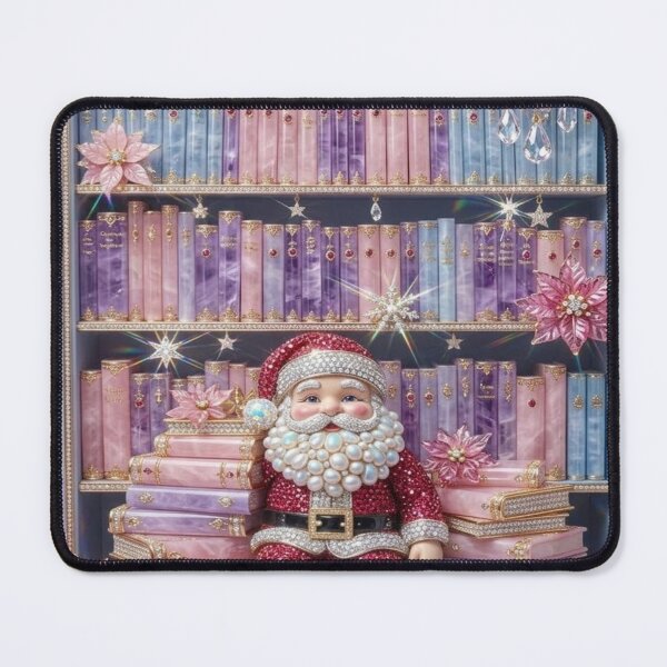 Item preview, Christmas Jewel Bookstore with Pearl Santa designed and sold by BriSher.