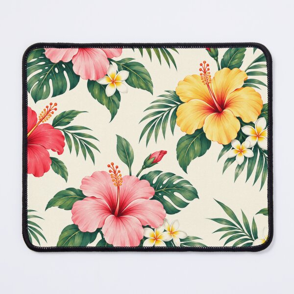 Item preview, Bright Tropical Botanical Pattern with Hibiscus Flowers. designed and sold by MissYouONLY.