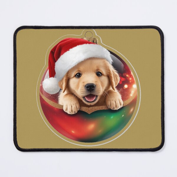 Item preview, Puppy in Christmas Ornament with Hat designed and sold by MargaretPolanco.