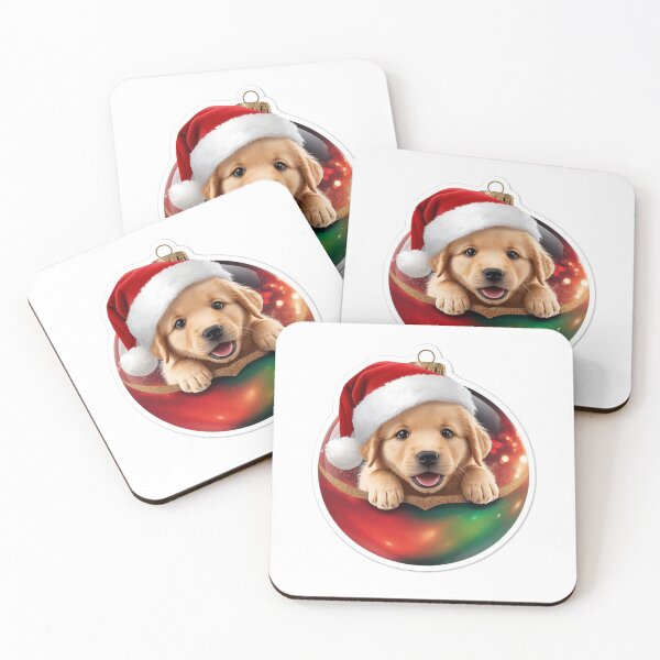 Item preview, Puppy in Christmas Ornament with Hat designed and sold by MargaretPolanco.