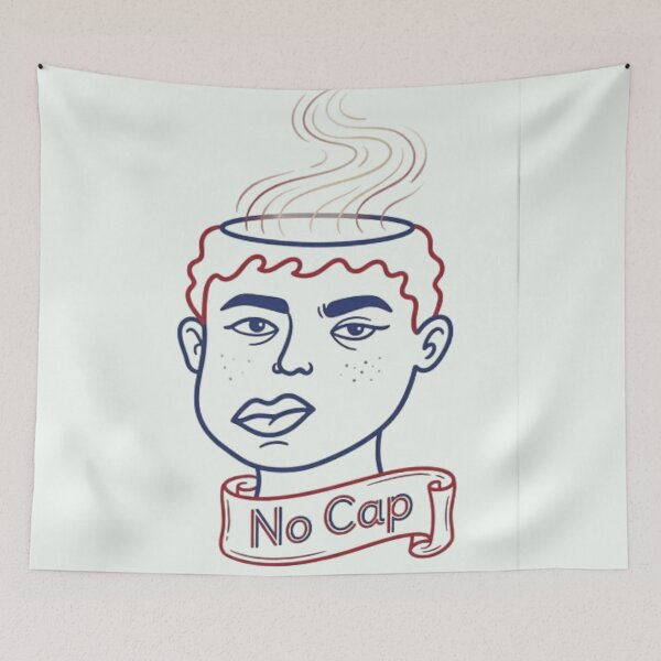 Item preview, No Cap Authenticity Doodle Graphic Design designed and sold by ChinzorigBAY.