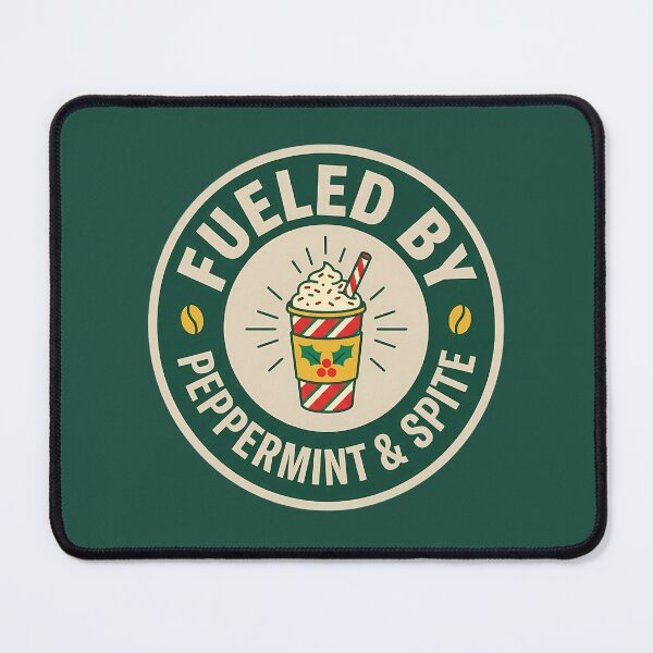Item preview, Fueled By Peppermint And Spite Holiday Badge designed and sold by DripCultureLab.