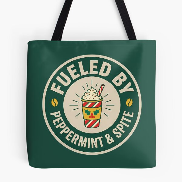 Item preview, Fueled By Peppermint And Spite Holiday Badge designed and sold by DripCultureLab.