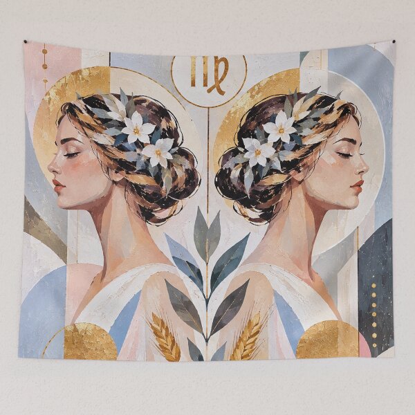 Item preview, Virgo Zodiac Painting – Celestial Maiden Astrology Art designed and sold by GalleryKauffeld.