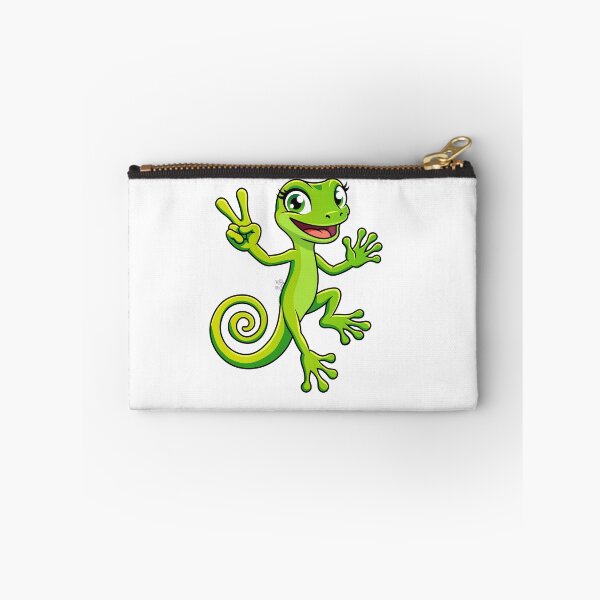 Item preview, Cute Green Gecko Peace Sign Lizard Cartoon Art designed and sold by Rupesh-Art26.