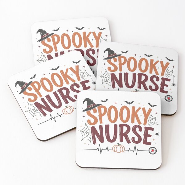 Item preview, Spooky Nurse ECG Line Heartbeat Medical Halloween designed and sold by RoyesButler.
