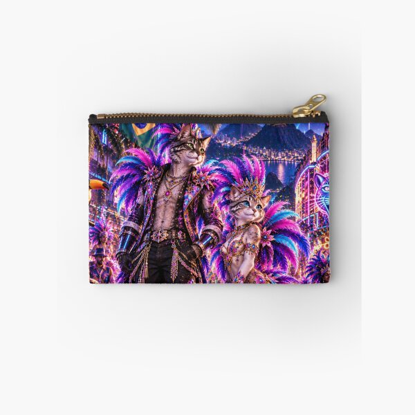 Item preview, Neon Brazil Carnival Cats designed and sold by Neon Riot Studio.
