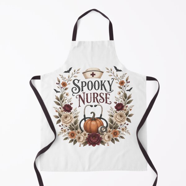 Item preview, Spooky Nurse Floral Wreath Autumn Healthcare designed and sold by RoyesButler.