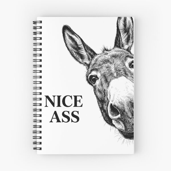 Item preview, Funny Nice Ass Donkey Bathroom Humorous Black and White Animal Art designed and sold by FaizArtShop.