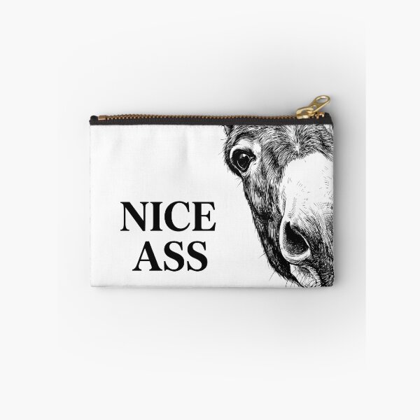 Item preview, Funny Nice Ass Donkey Bathroom Humorous Black and White Animal Art designed and sold by FaizArtShop.
