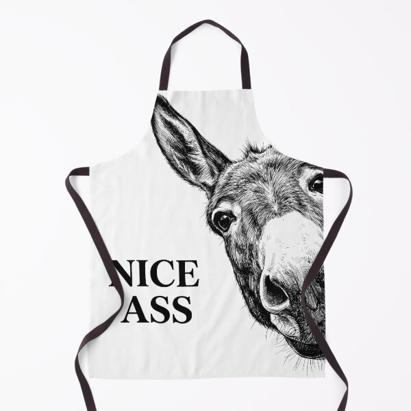 Item preview, Funny Nice Ass Donkey Bathroom Humorous Black and White Animal Art designed and sold by FaizArtShop.