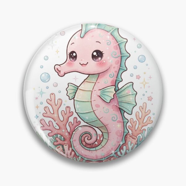 Item preview, Cute Pastel Seahorse Ocean Kawaii designed and sold by The Oddball Supply Co..