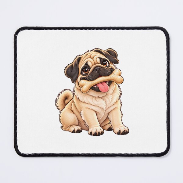 Item preview, Cute Pug with a Bone designed and sold by BerlyArts.