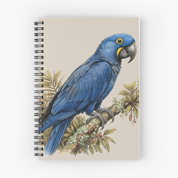 Item preview, Royal Blue Hyacinth Macaw Vintage Botanical Foliage Art designed and sold by VibeShift Studio.