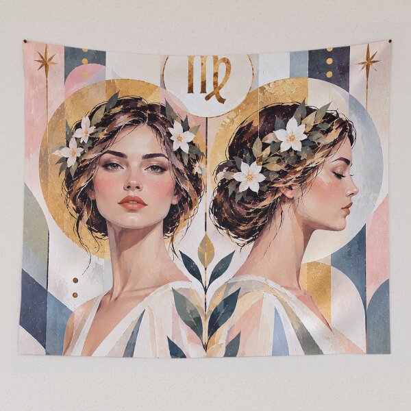 Item preview, Virgo Zodiac Painting – Celestial Maiden Astrology Art designed and sold by GalleryKauffeld.