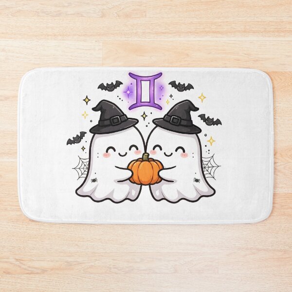 Item preview, Gemini Cute Twin Ghosts Halloween designed and sold by Zodiac Celestial Art.