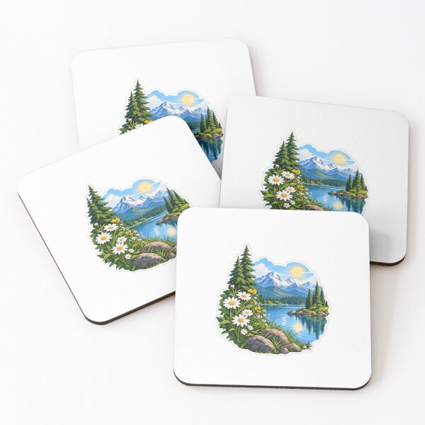 Item preview, Mountain Lake Nature Wilderness Sticker designed and sold by Ishratparween11.