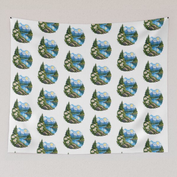 Item preview, Mountain Lake Nature Wilderness Sticker designed and sold by Ishratparween11.
