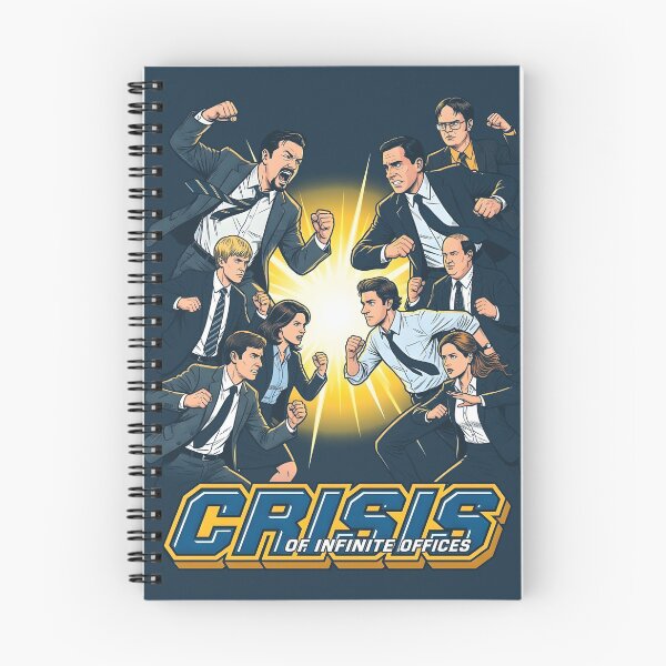 Item preview, Crisis of Infinite Offices | Mockumentary Comic Crossover Graphic T-Shirt designed and sold by MikeMoreArt.