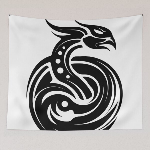Item preview, Black Tribal Dragon Celtic Symbol Spiral Mystical Power designed and sold by Keltoi-art.