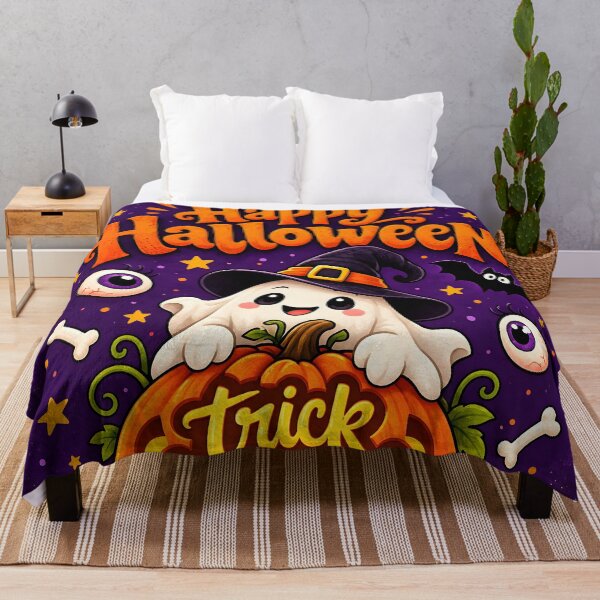 Item preview, Happy Halloween Ghost Trick or Treat Pumpkin designed and sold by Pure Craft.