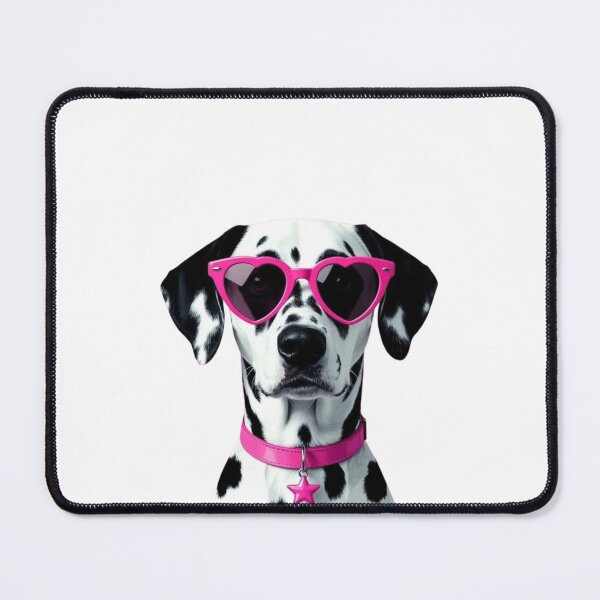 Item preview, Cute Dalmatian Dog with Pink Heart Sunglasses – Spotted Dog designed and sold by anemiche.