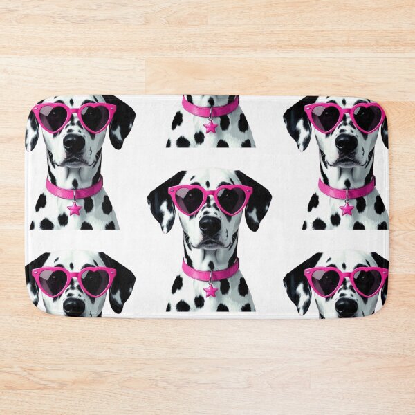 Item preview, Cute Dalmatian Dog with Pink Heart Sunglasses – Spotted Dog designed and sold by anemiche.