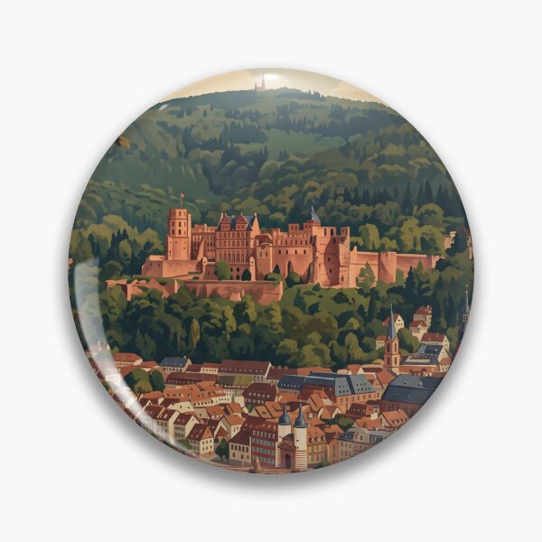 Item preview, Heidelberg Castle Germany Vintage Travel – Old Bridge Neckar River Romantic Ruins designed and sold by Bomax121.