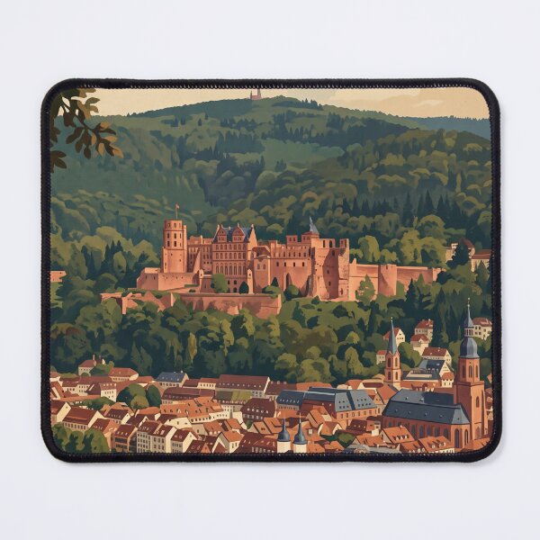 Item preview, Heidelberg Castle Germany Vintage Travel – Old Bridge Neckar River Romantic Ruins designed and sold by Bomax121.
