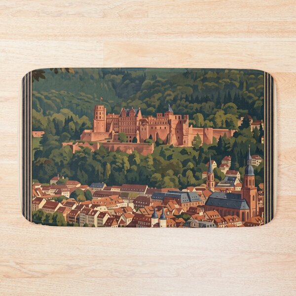 Item preview, Heidelberg Castle Germany Vintage Travel – Old Bridge Neckar River Romantic Ruins designed and sold by Bomax121.