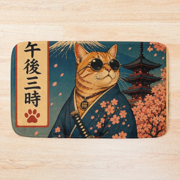 Item preview, Samurai Cat Meeting at Three designed and sold by obstinator.