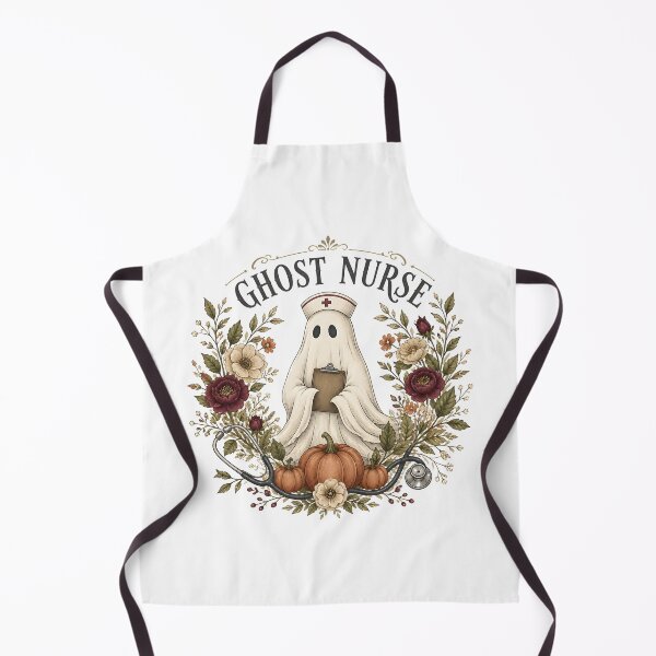 Item preview, Ghost Nurse Wreath Autumn Floral Spooky Medical designed and sold by RoyesButler.