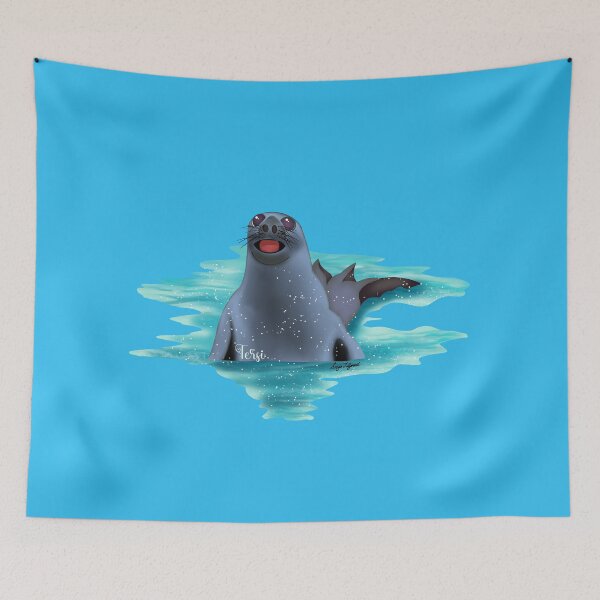 Item preview, Happy Elephant seal in the water designed and sold by A Sweet  Fragrance Art.