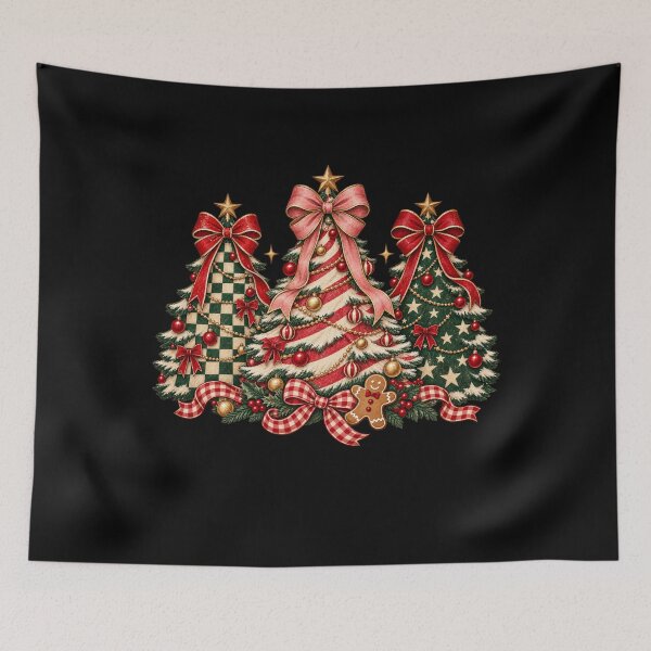 Item preview, Coquette Christmas Tree Bow Holiday Gift Vintage Festive Style designed and sold by Corvoria.