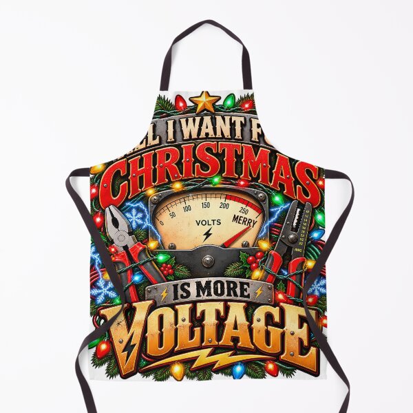 Item preview, All I Want For Christmas Is More Voltage Funny Electrician designed and sold by 198tees.