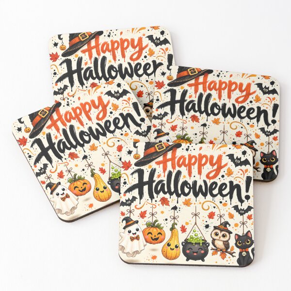 Item preview, Happy Halloween Brush Lettering Hanging Characters designed and sold by Pure Craft.