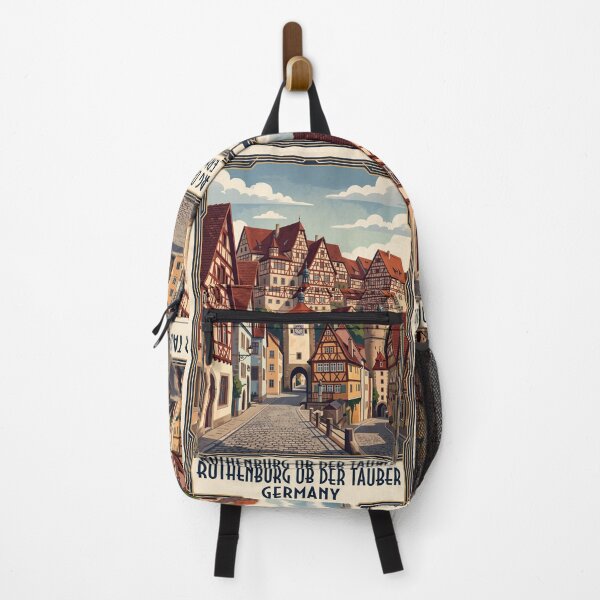 Item preview, Rothenburg ob der Tauber Germany Vintage Travel – Plonlein Medieval Walled Town Romantic Road designed and sold by Bomax121.